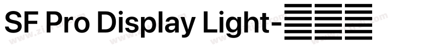 SF Pro Display Light字体转换